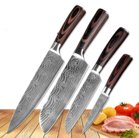 Carpenter's Special Set 6-piece Set 8-piece Set Knife Chef Knife Kitchen Knife Cooking (Option: 4pcs)